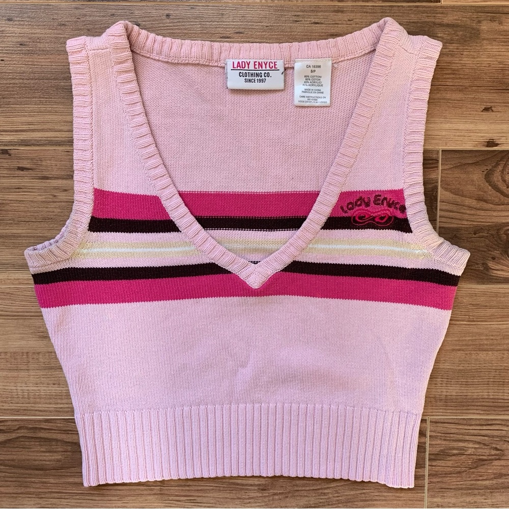 Y2K Cropped Sweater Vest